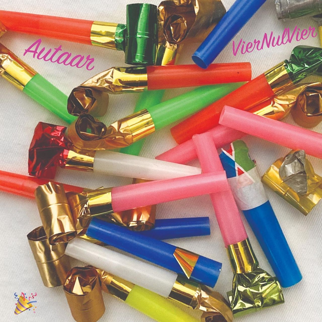 Cover art for Autaar and VierNulVier’s 2025 release: “Toeters, een akoestisch drieluik”